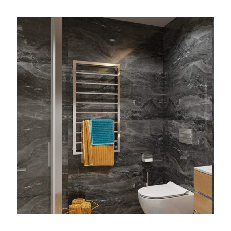 Dark Stone: panel SPC brillante en tono oscuro para interiores elegantes.